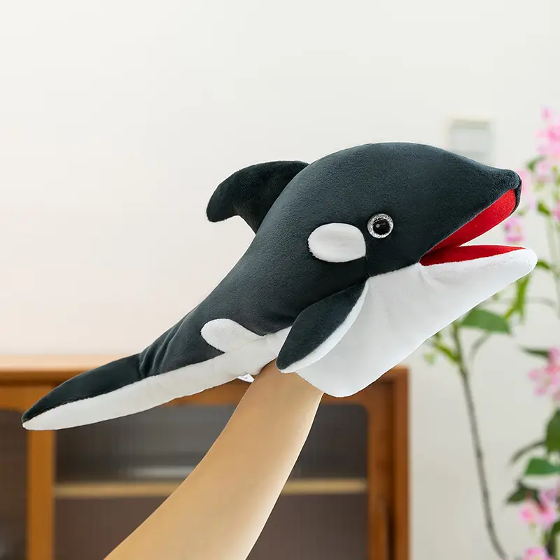 Cross-Border Zoo Souvenirs, Plush Toys, Animal Tiger Raccoon Hand Puppets, Parent-Child Dolls, Kindergarten Performances