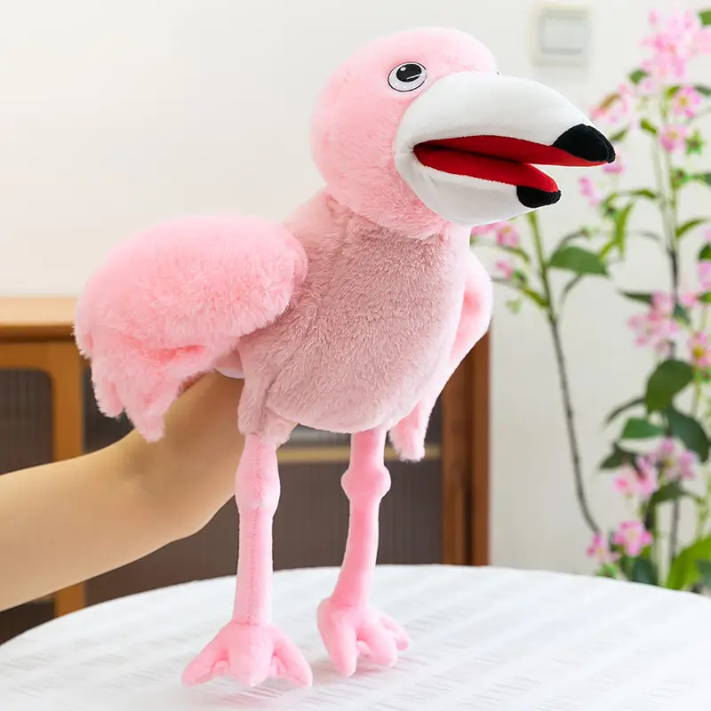 Cross-Border Zoo Souvenirs, Plush Toys, Animal Tiger Raccoon Hand Puppets, Parent-Child Dolls, Kindergarten Performances