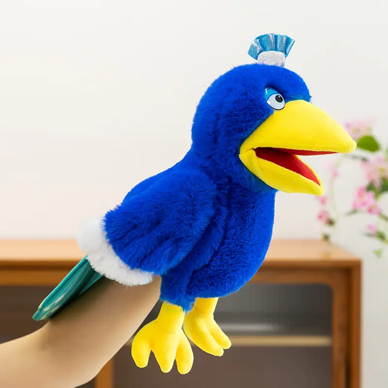 Cross-Border Zoo Souvenirs, Plush Toys, Animal Tiger Raccoon Hand Puppets, Parent-Child Dolls, Kindergarten Performances