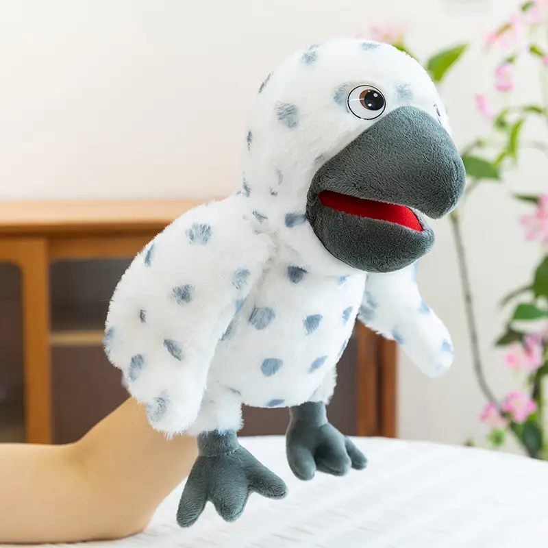 Cross-Border Zoo Souvenirs, Plush Toys, Animal Tiger Raccoon Hand Puppets, Parent-Child Dolls, Kindergarten Performances