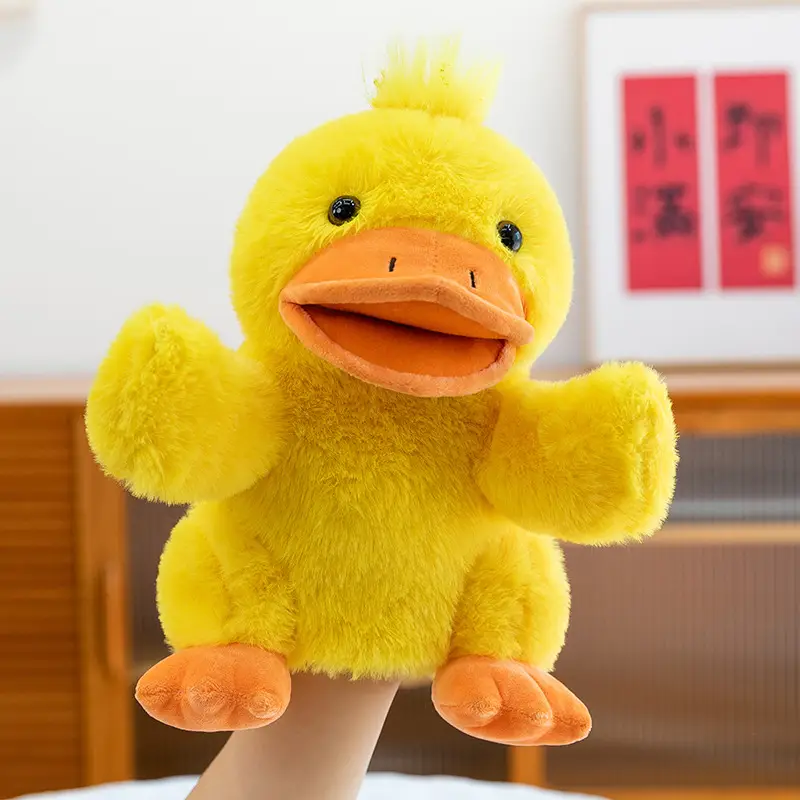 Cross-Border Zoo Souvenirs, Plush Toys, Animal Tiger Raccoon Hand Puppets, Parent-Child Dolls, Kindergarten Performances