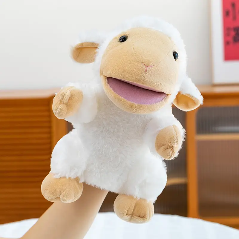 Cross-Border Zoo Souvenirs, Plush Toys, Animal Tiger Raccoon Hand Puppets, Parent-Child Dolls, Kindergarten Performances