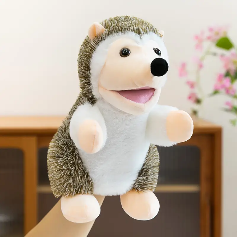 Cross-Border Zoo Souvenirs, Plush Toys, Animal Tiger Raccoon Hand Puppets, Parent-Child Dolls, Kindergarten Performances