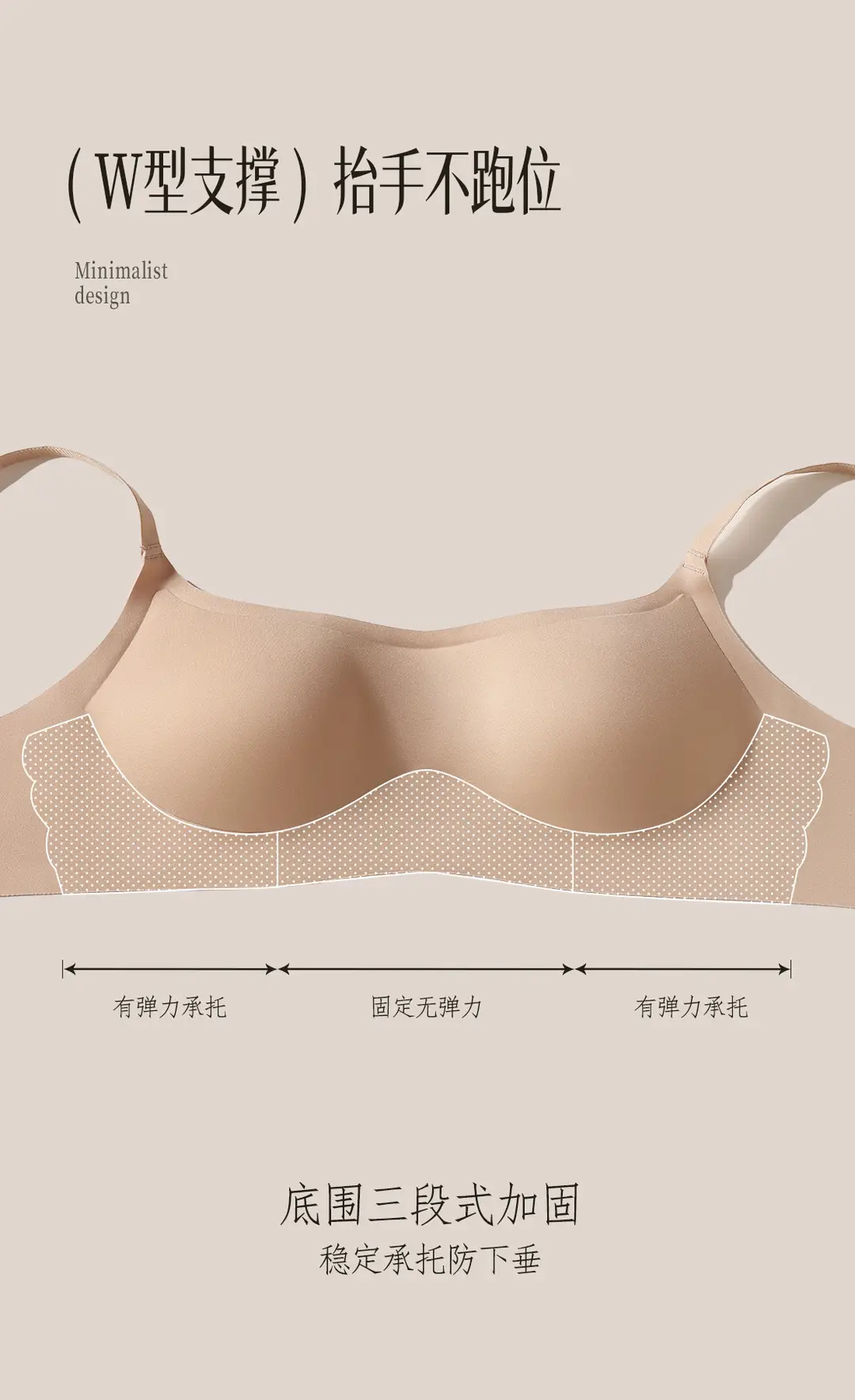 Thin Cup Adjustable Seamless Bra for Women with Small Busts, Push-Up and Anti-Sagging, Wireless, Comfortable and Breathable Bra — feature 5