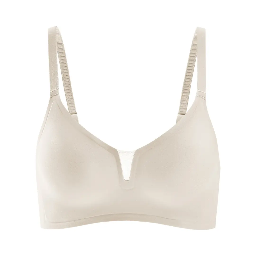Nude-Feel Seamless Comfortable Underwear for Women, Push-Up Support Breathable Bra with Fixed Cups, Jelly Soft Support Lift Bra