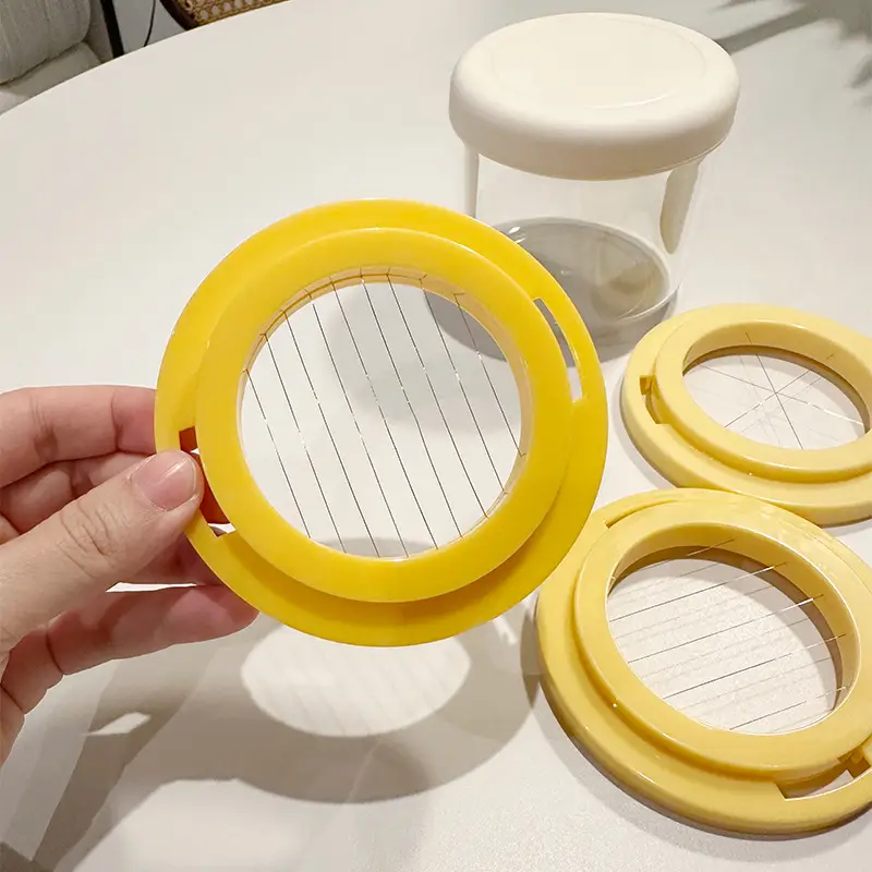 Fat-Egging Salad Slicer with Yellow Design