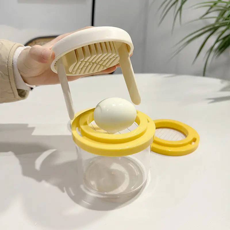 Fat-Egging Salad Slicer with Yellow Design