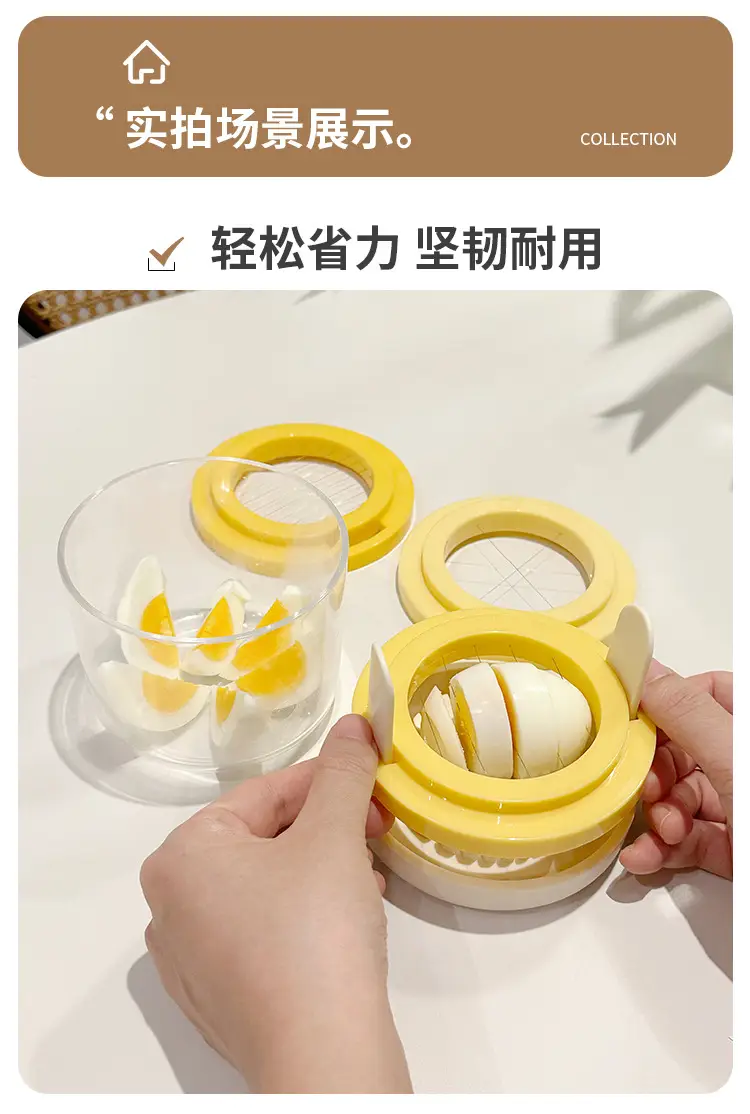 Fat-Egging Salad Slicer with Yellow Design — feature 5
