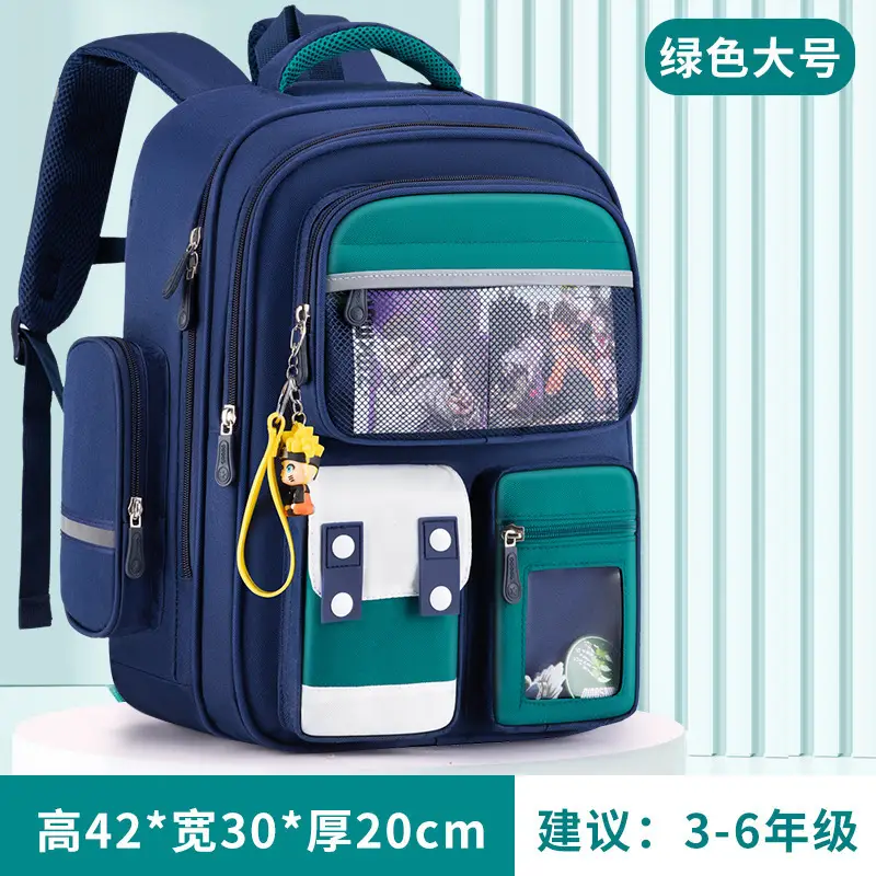Cross-Border Schoolbags for Primary School Students, Large Capacity, Anti-Hunchback, Wear-Resistant, Multi-Compartment Children's Backpacks for Grades 1-6, Wholesale in Stock