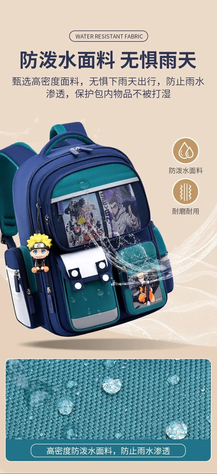 Cross-Border Schoolbags for Primary School Students, Large Capacity, Anti-Hunchback, Wear-Resistant, Multi-Compartment Children's Backpacks for Grades 1-6, Wholesale in Stock — feature 14