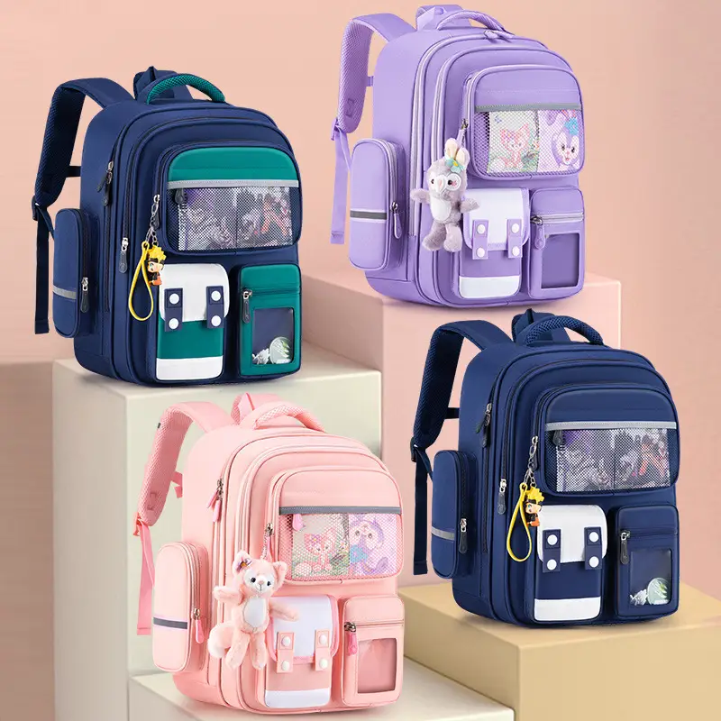 Cross-Border Schoolbags for Primary School Students, Large Capacity, Anti-Hunchback, Wear-Resistant, Multi-Compartment Children's Backpacks for Grades 1-6, Wholesale in Stock — feature 5