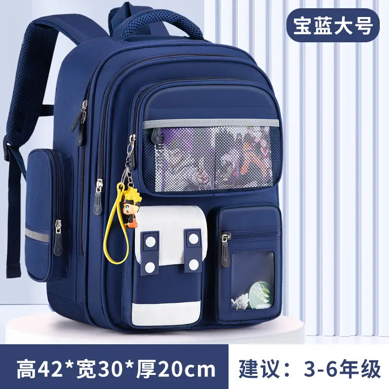 Cross-Border Schoolbags for Primary School Students, Large Capacity, Anti-Hunchback, Wear-Resistant, Multi-Compartment Children's Backpacks for Grades 1-6, Wholesale in Stock