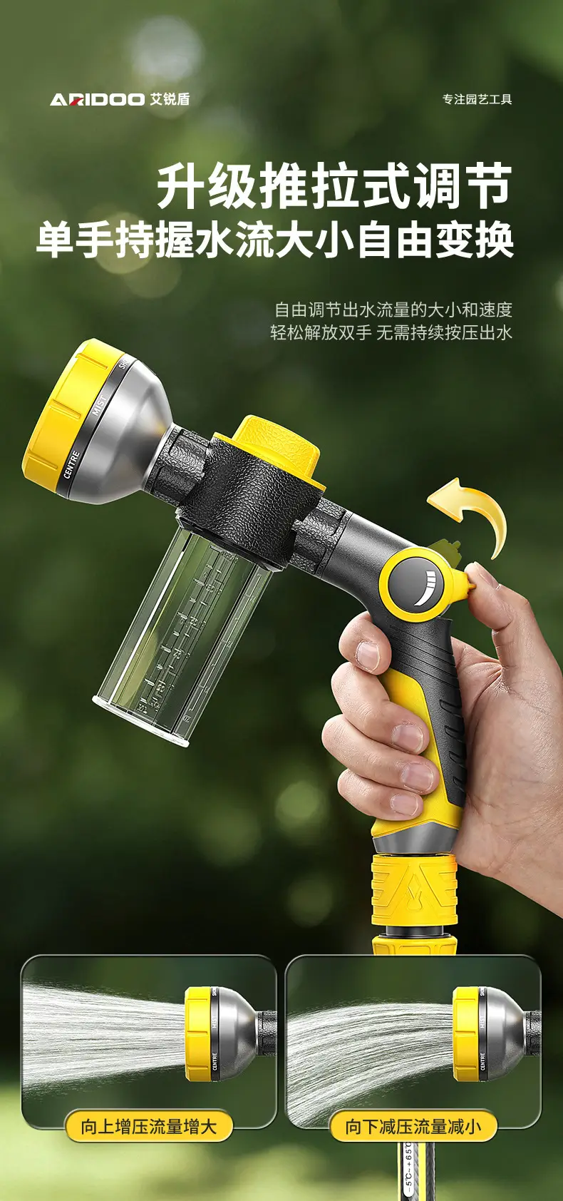 Multifunctional Shower Water Gun with Adjustable Spray for Home Garden Watering, Spraying, Irrigation, and Gardening Use — feature 13
