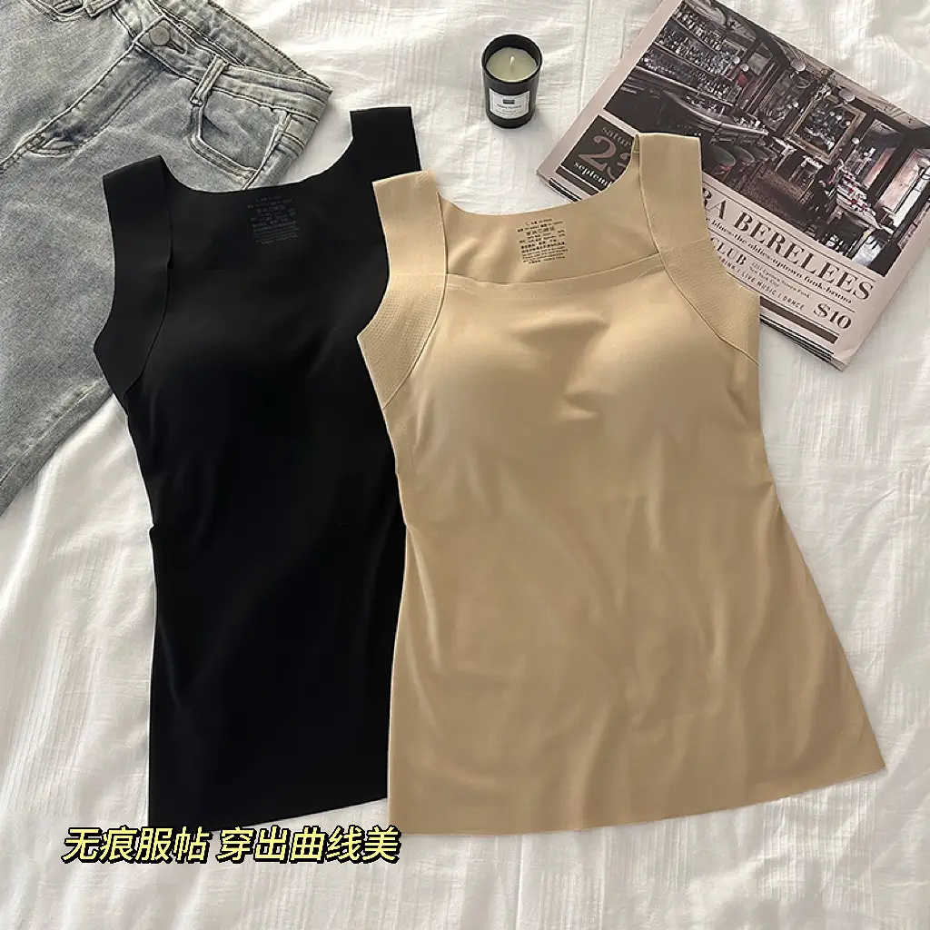 Cross-Border Beauty-Enhancing Clothing, Foreign Trade Base Layer Shirt, New Style, No Need to Wear a Bra, Machine Washable, Semi-Fixed Cup Women's Underwear