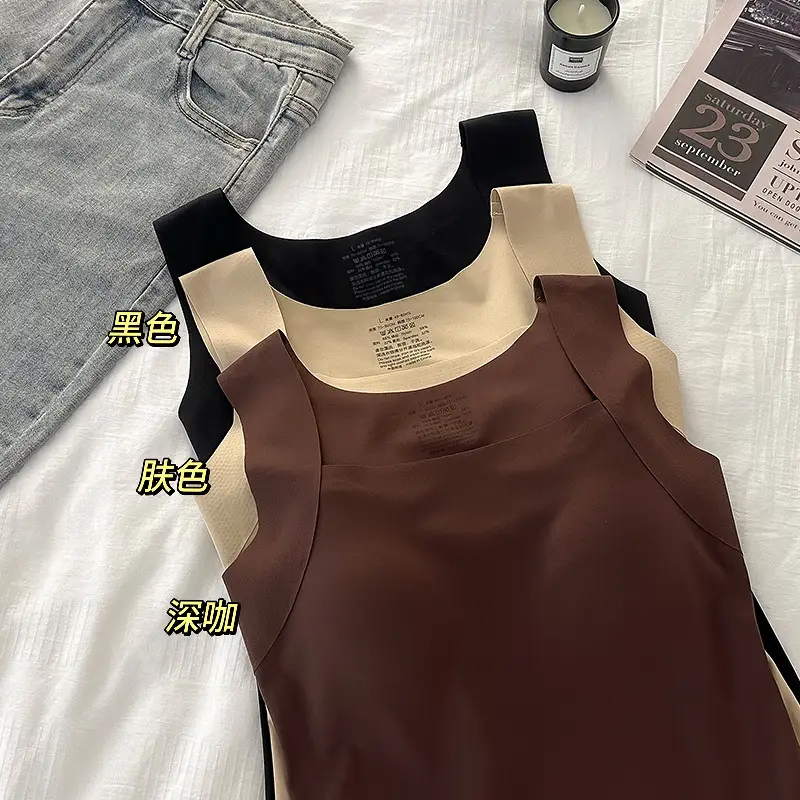 Cross-Border Beauty-Enhancing Clothing, Foreign Trade Base Layer Shirt, New Style, No Need to Wear a Bra, Machine Washable, Semi-Fixed Cup Women's Underwear — feature 7