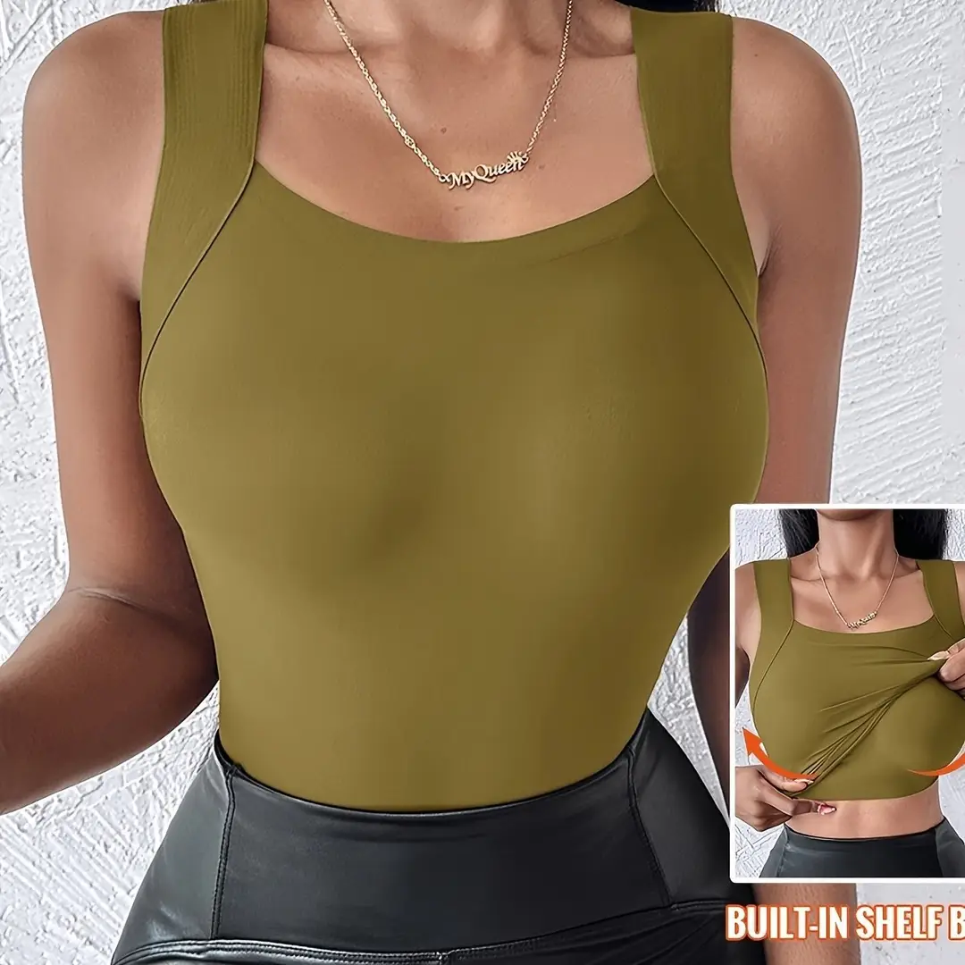 Cross-Border Beauty-Enhancing Clothing, Foreign Trade Base Layer Shirt, New Style, No Need to Wear a Bra, Machine Washable, Semi-Fixed Cup Women's Underwear