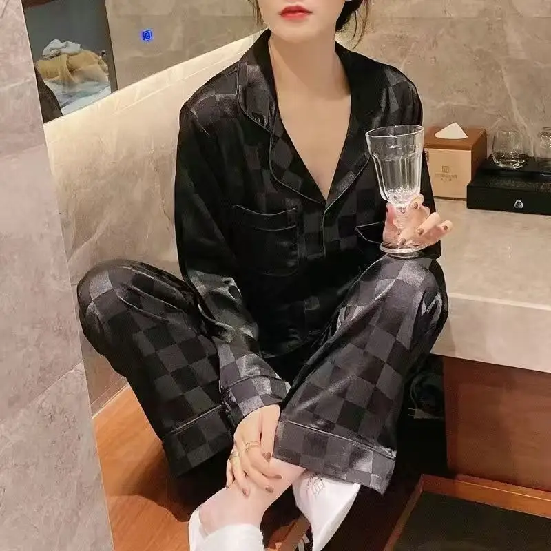 Wholesale Ice Silk Pajamas for Women, Summer Short-Sleeve, 2026 New Model, High-End, Thin, Loose, Cute Loungewear, Cross-Border