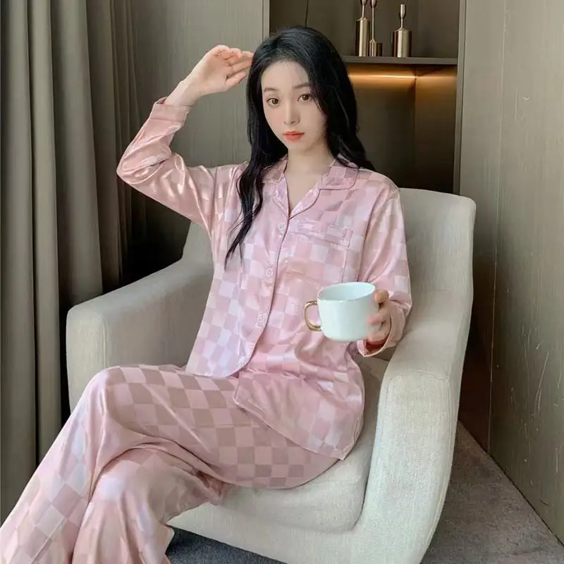 Wholesale Ice Silk Pajamas for Women, Summer Short-Sleeve, 2026 New Model, High-End, Thin, Loose, Cute Loungewear, Cross-Border