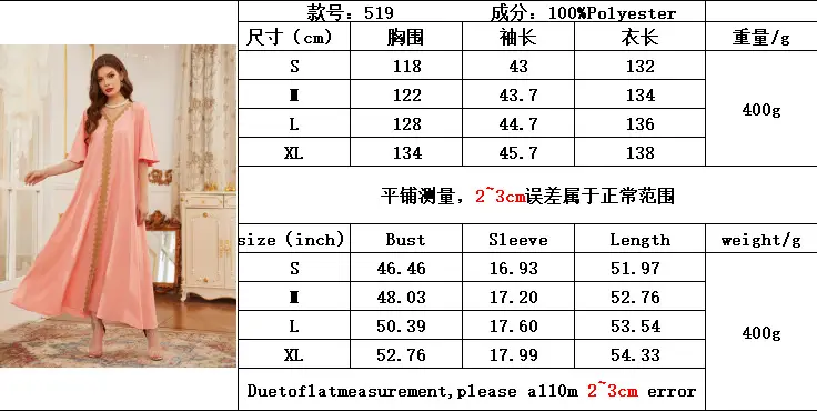 2025 Cross-Border European and American Foreign Trade Women's Ethnic Style Solid Color Dress with Appliqué Trim — feature 1
