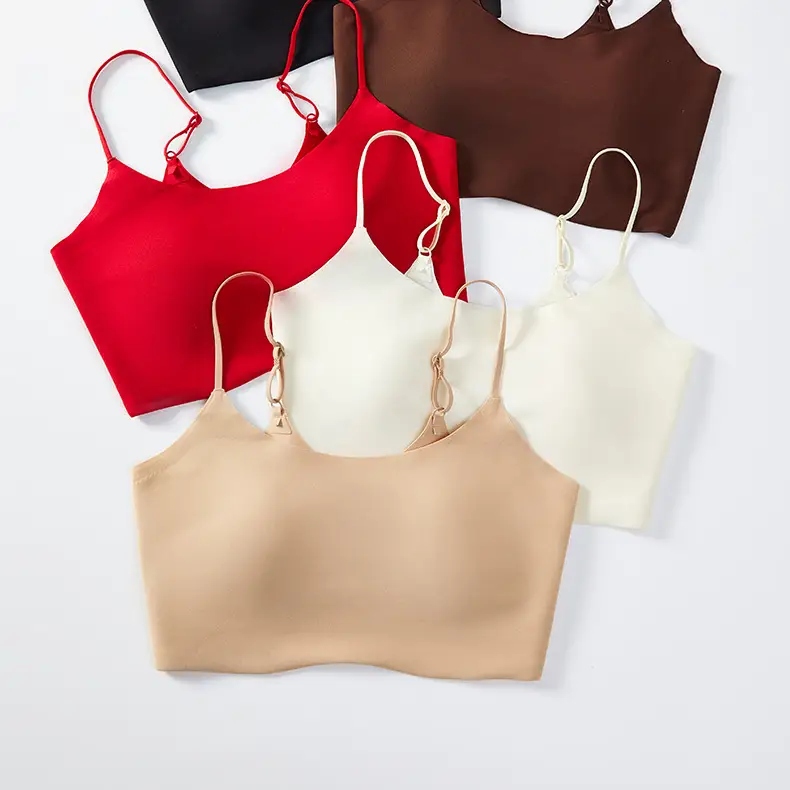 Seamless Bra with Fixed Cups, Foundation Color Series, High School Girls' Underwear, Seamless Beauty Back Design, White T-Shirt Style, Non-Transparent, Versatile — feature 23