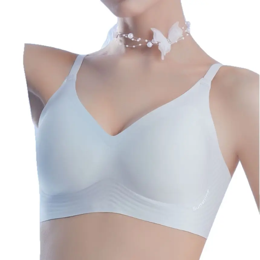 Zero-Sense Seamless Underwear S04 Soft Support Jelly Gel Integrated Massage Cup, Soft and Comfortable, No Empty Cup Feeling, Micro-Gathering Bra
