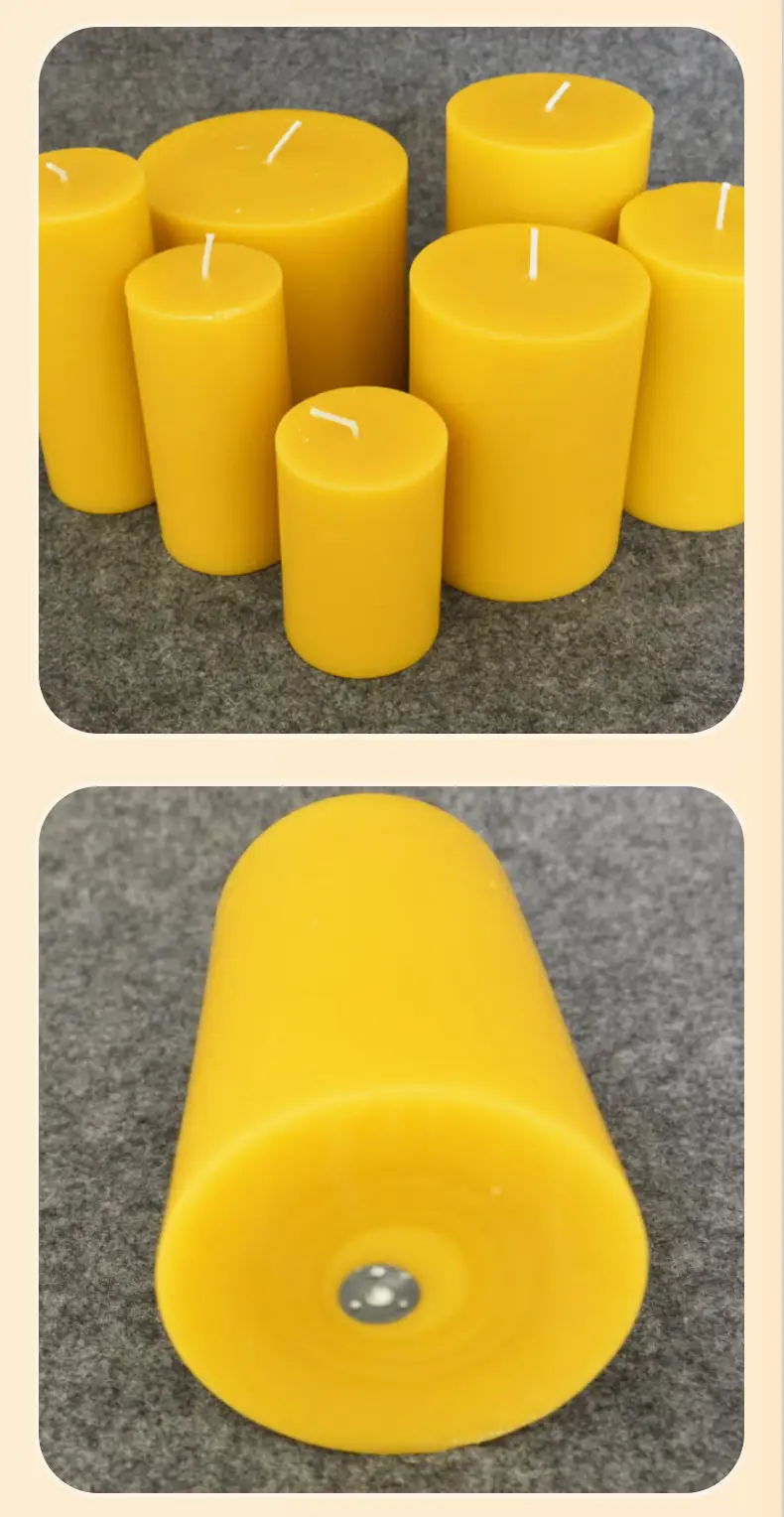 Beeswax Cylindrical Cross-Border Church-Style European Prayer Lighting Candles Temple Yoga Manufacturer Wholesale Natural Beeswax — feature 7