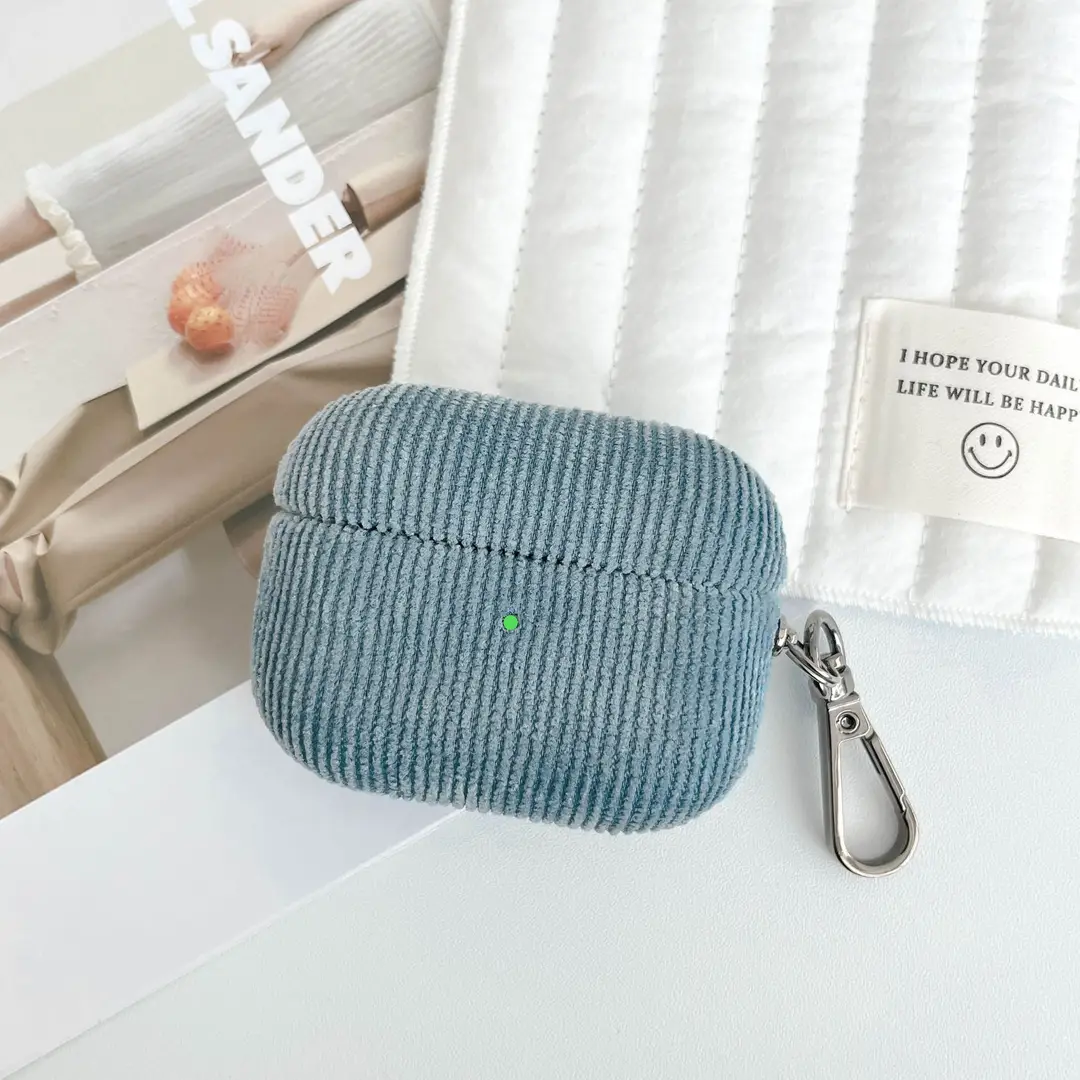 Suitable for Airpods4 Wireless Bluetooth Corduroy Protective Case AirPods Pro3 Solid Color Buckle Protective Case