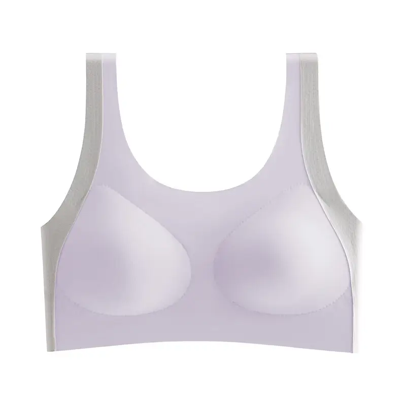 Developmental Period Girls' Underwear with Fixed Cups, Sports Shock-Proof and Anti-Hunchback Vest Bra for Middle and High School Students in Stage Two and Three