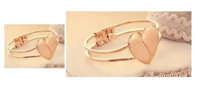 Gold Heart-Shaped Double Heart Bracelet for Women — feature 6
