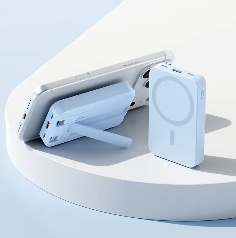 New Model, New Regulations, Certified Cross-Border Foreign Trade Wholesale Magsafe Wireless Magnetic Charging Power Bank with Logo Printing — feature 24