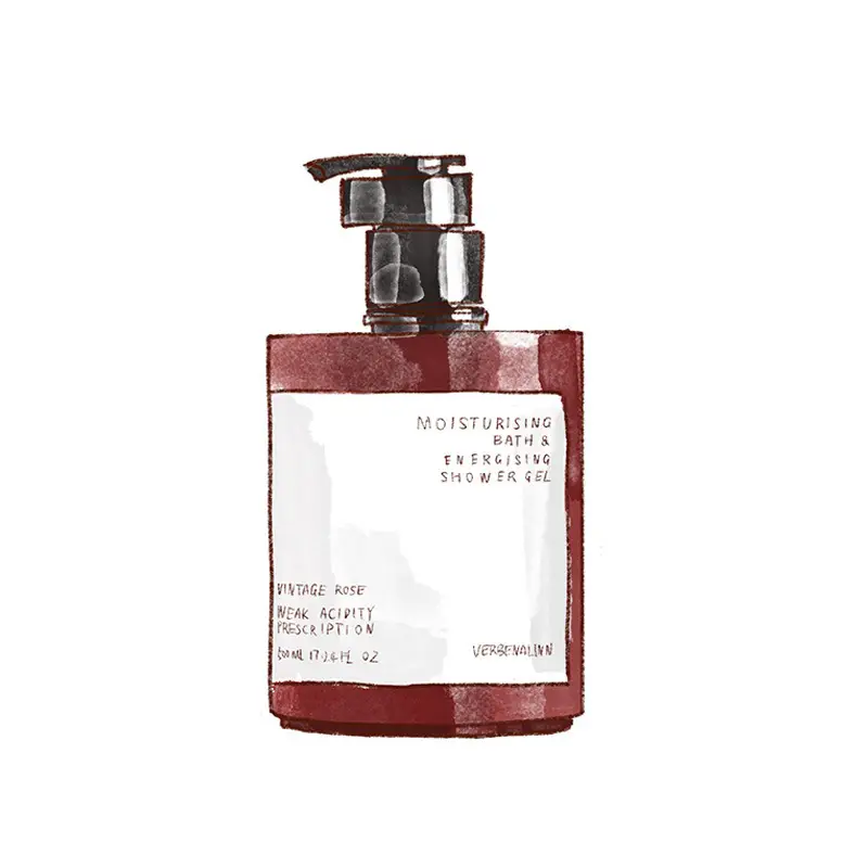 Verbena Linn Shower Gel Lotion for Men and Women with Long-Lasting Fragrance Vl Niacinamide Moisturizing Refreshing Body Shower Gel