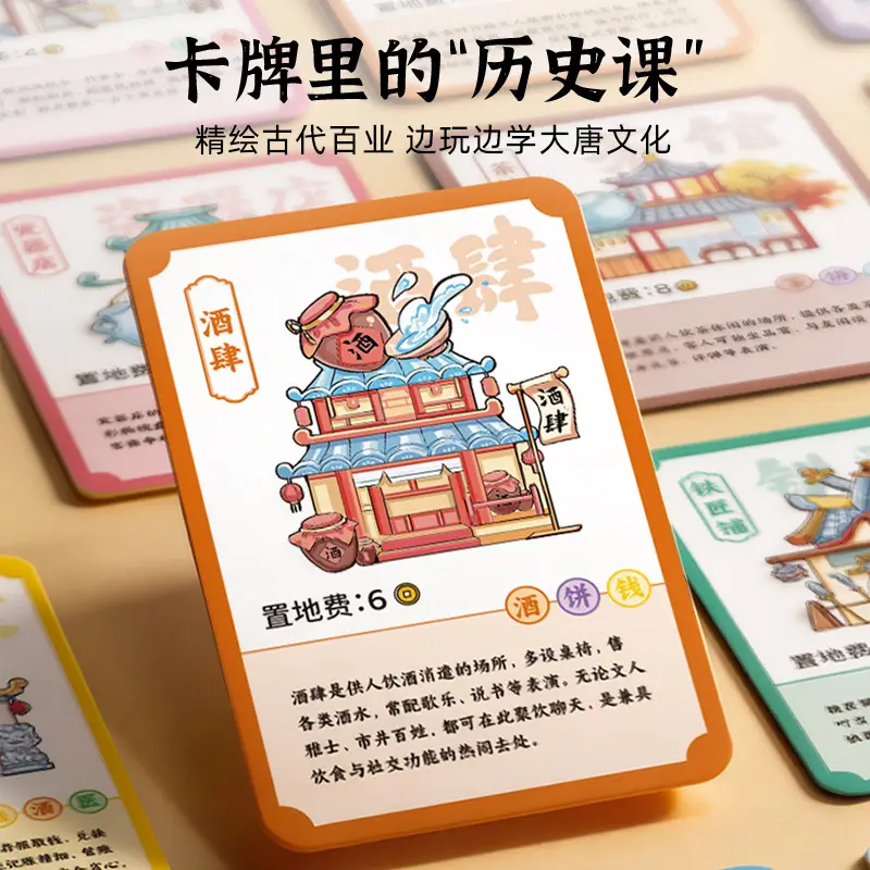 Children's Edition of the Prosperous Chang'An: Financial Intelligence Monopoly Board Game, Educational Handheld Game, Birthday Gift, Tabletop Game