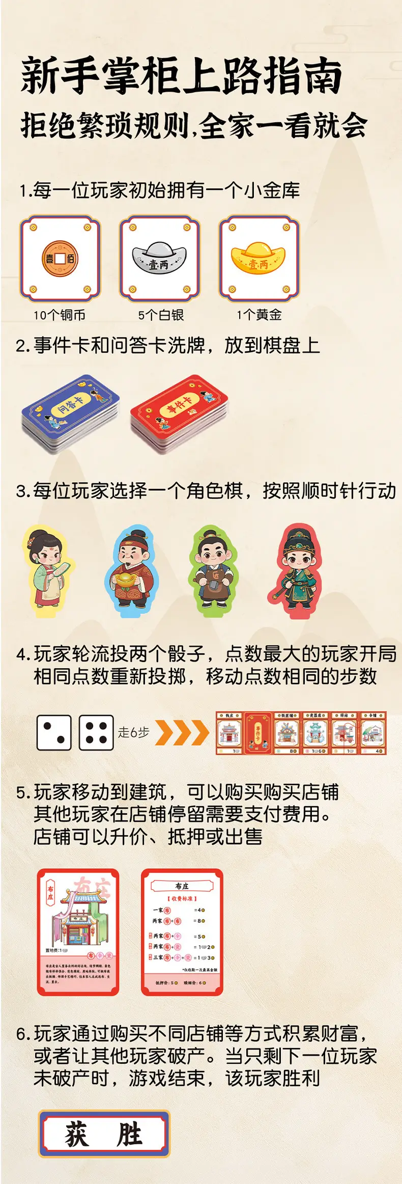 Children's Edition of the Prosperous Chang'An: Financial Intelligence Monopoly Board Game, Educational Handheld Game, Birthday Gift, Tabletop Game — feature 11