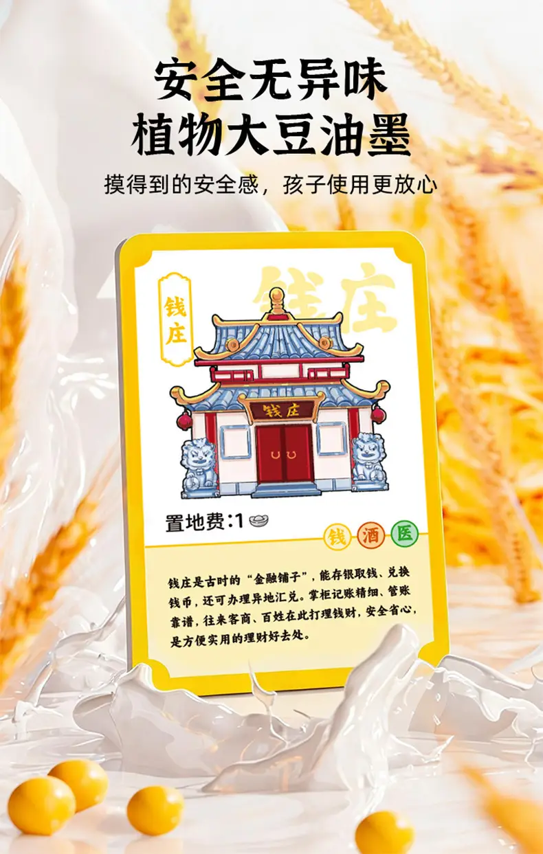 Children's Edition of the Prosperous Chang'An: Financial Intelligence Monopoly Board Game, Educational Handheld Game, Birthday Gift, Tabletop Game — feature 8