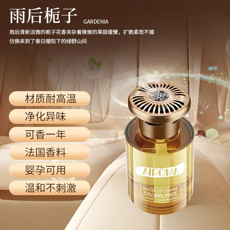 Tiktok Trending Same Style Gardenia Car Air Freshener, New Car Perfume with Long-Lasting Fragrance, High-End Car Fragrance for the Interior