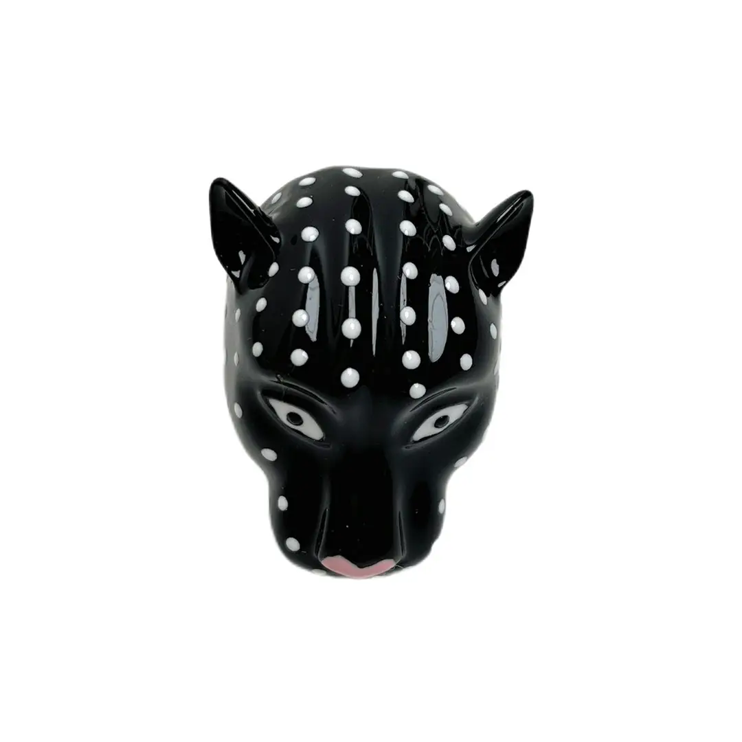 European and American Heavy-Duty Enamel Leopard Head Ring for Women, Light Luxury, High-End, Unique, Versatile Index Finger Ring, Personalized Trendy Hand Accessory