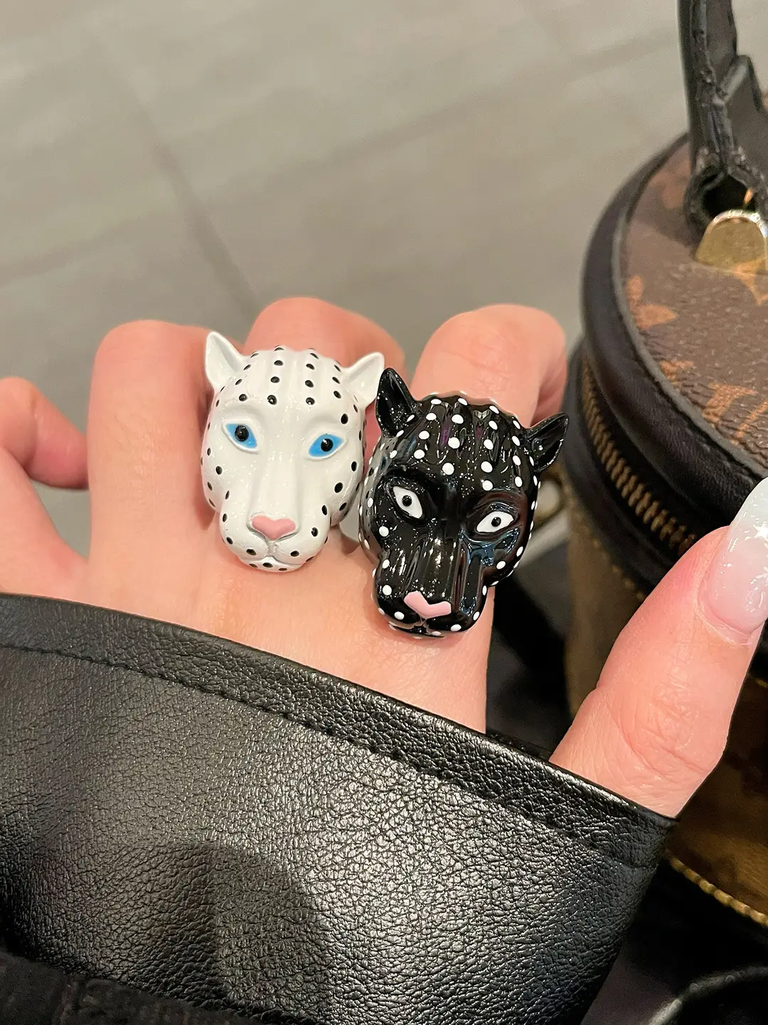 European and American Heavy-Duty Enamel Leopard Head Ring for Women, Light Luxury, High-End, Unique, Versatile Index Finger Ring, Personalized Trendy Hand Accessory — feature 21