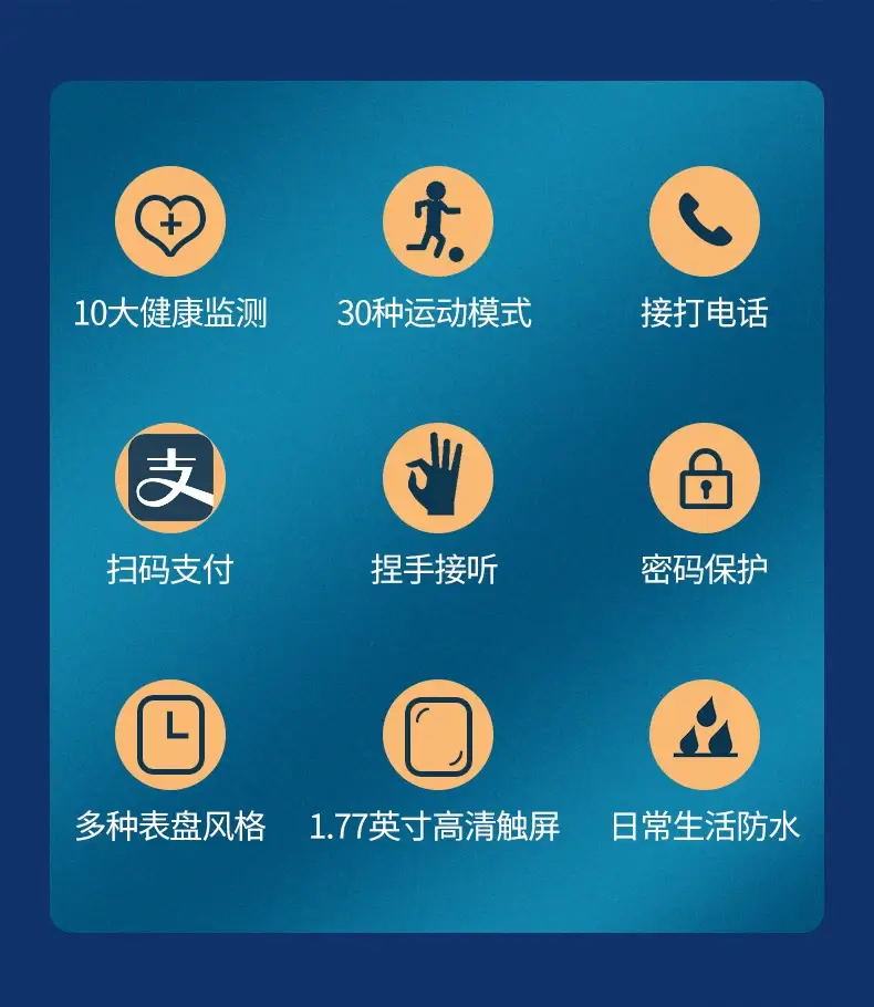 5 New Precision Monitoring Blood Sugar Bracelets, Blood Pressure, Heart Rate, Blood Lipids, Uric Acid, Health Smart Call Sports Watch — feature 8
