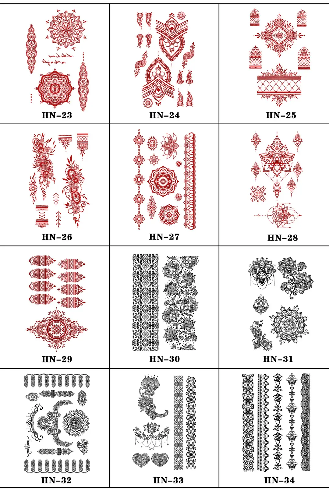 Cross-Border Popular Item: Henna Floral Lace Pattern Tattoo Stickers for the Back of the Hand, Indian Henna Tattoo — feature 4