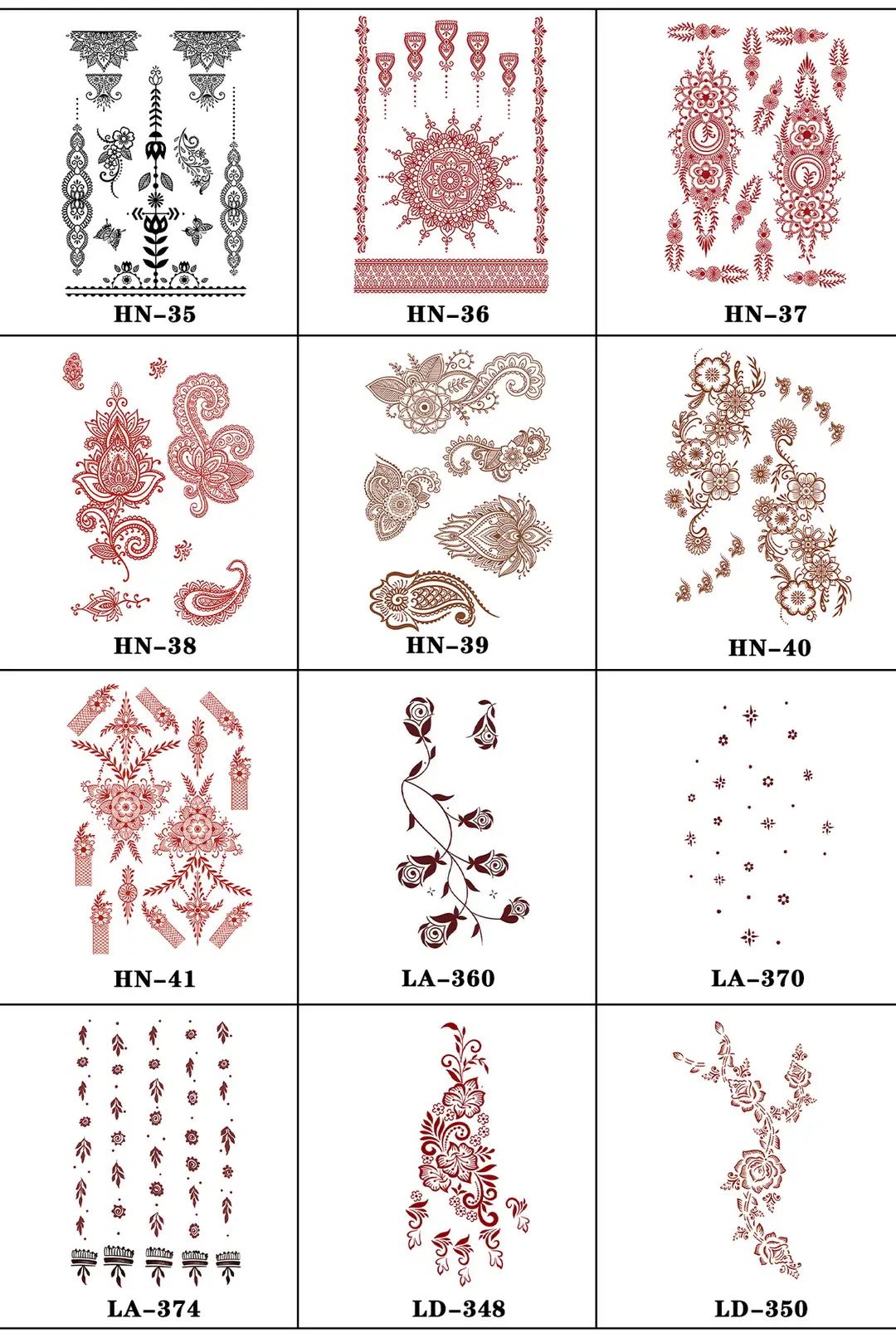Cross-Border Popular Item: Henna Floral Lace Pattern Tattoo Stickers for the Back of the Hand, Indian Henna Tattoo — feature 5