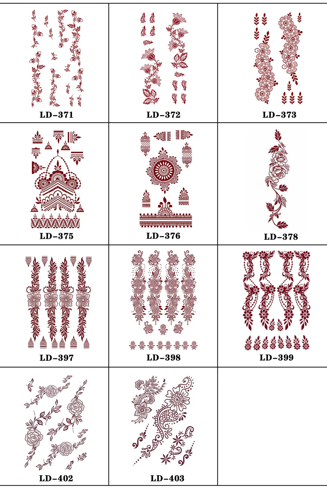 Cross-Border Popular Item: Henna Floral Lace Pattern Tattoo Stickers for the Back of the Hand, Indian Henna Tattoo — feature 6