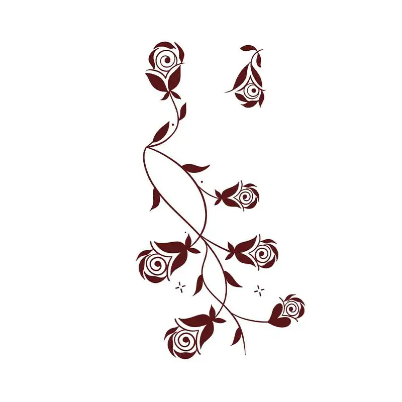 Cross-Border Popular Item: Henna Floral Lace Pattern Tattoo Stickers for the Back of the Hand, Indian Henna Tattoo