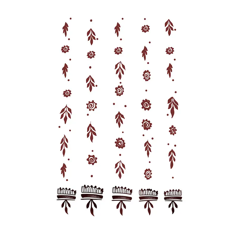 Cross-Border Popular Item: Henna Floral Lace Pattern Tattoo Stickers for the Back of the Hand, Indian Henna Tattoo