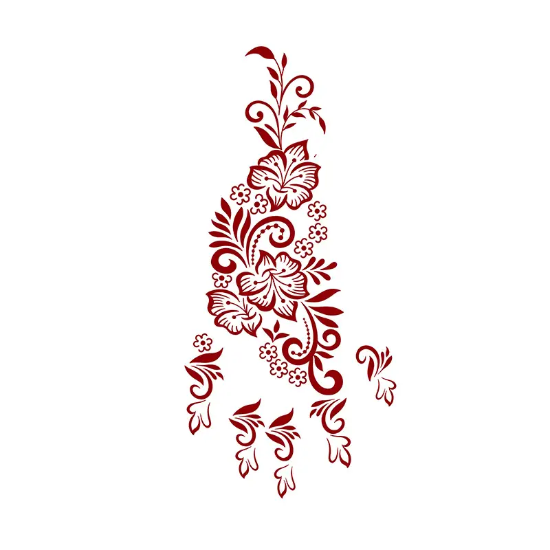 Cross-Border Popular Item: Henna Floral Lace Pattern Tattoo Stickers for the Back of the Hand, Indian Henna Tattoo