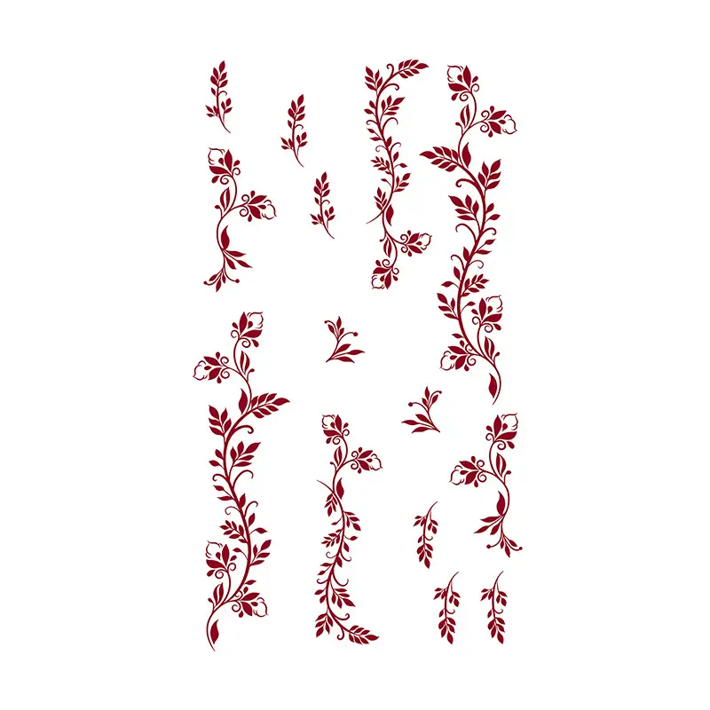 Cross-Border Popular Item: Henna Floral Lace Pattern Tattoo Stickers for the Back of the Hand, Indian Henna Tattoo