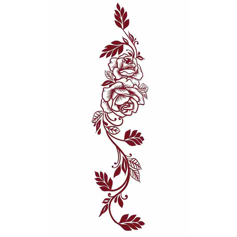 Cross-Border Popular Item: Henna Floral Lace Pattern Tattoo Stickers for the Back of the Hand, Indian Henna Tattoo