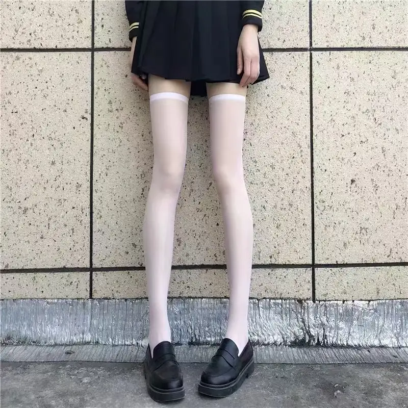 Women's Thin Stockings for Summer, Ultra-Thin, Snag-Resistant, Flesh-Colored Over-The-Knee Socks, Non-Slip Thigh-High Stockings - Image 2