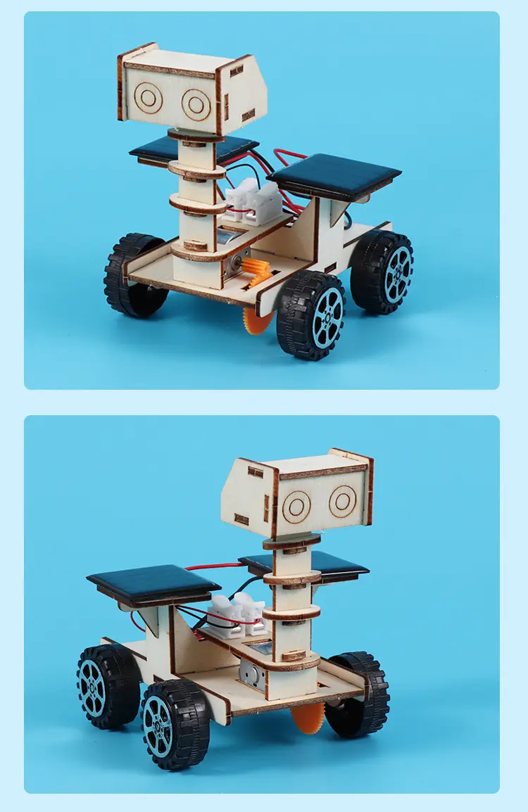 Solar-Powered Lunar Rover Stem Children's Educational Toy Science Experiment Small Invention Handmade DIY Model — feature 10