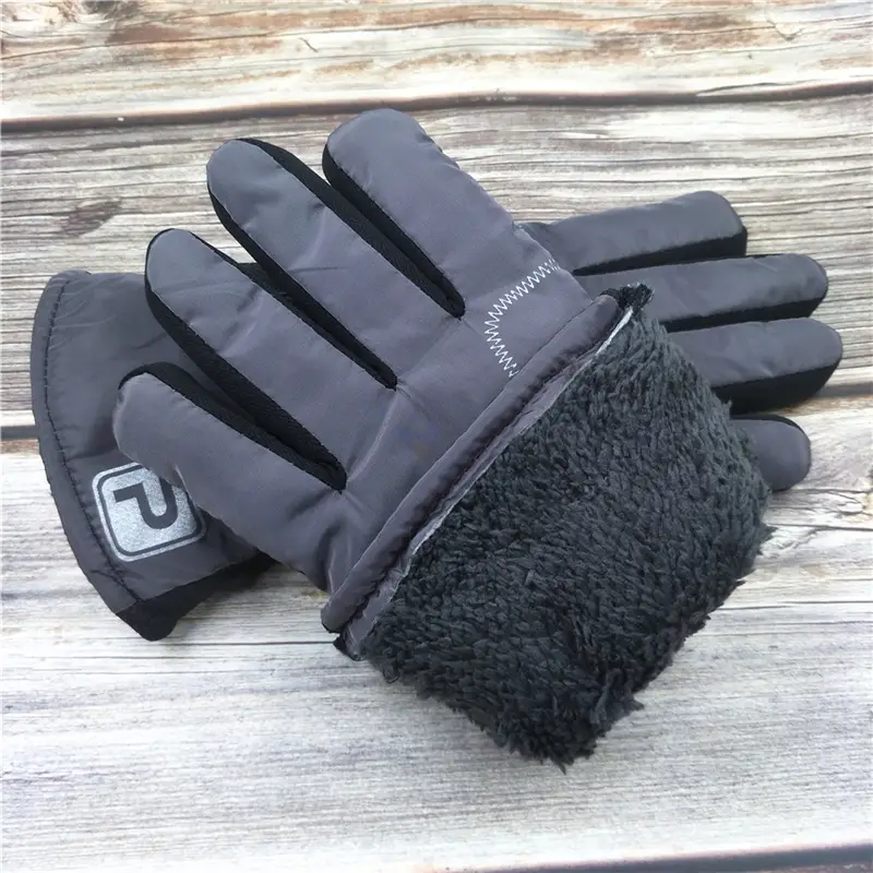 Extra Wide, Large, and Thick Men's Gloves, Large Cotton, Warm, Non-Slip, Warm-Weather, Winter Fleece-Lined, for Riding Motorcycles, Cold-Proof