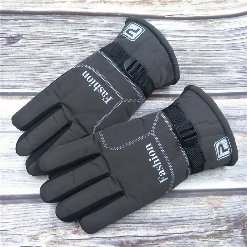 Extra Wide, Large, and Thick Men's Gloves, Large Cotton, Warm, Non-Slip, Warm-Weather, Winter Fleece-Lined, for Riding Motorcycles, Cold-Proof